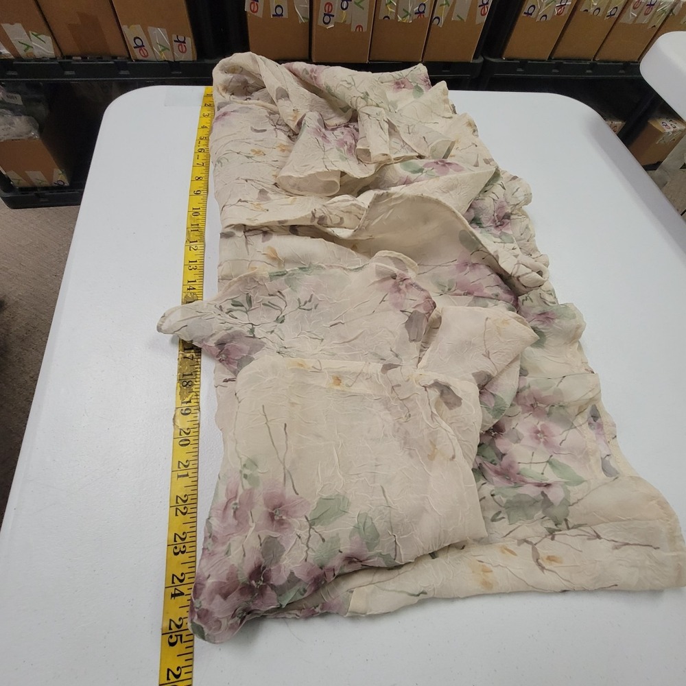 R&M Richard Womens Long Sleeve Flutter Sleeve Fairy Top Size 24W Sheer Floral - Picture 5 of 8